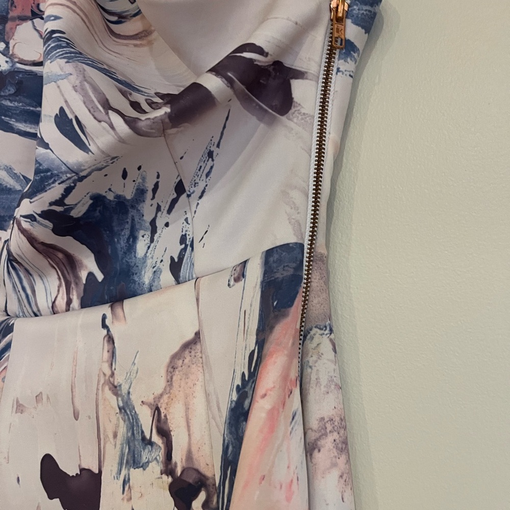 ASOS Abstract Print One-Shoulder Dress - Picture 4 of 7
